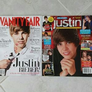 2 Justin Bieber commemorative magazines